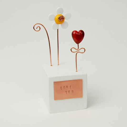 'Love you' Glass Keepsake